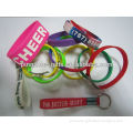 logo embossed silicone bracelets/soft pvc 3D wristband